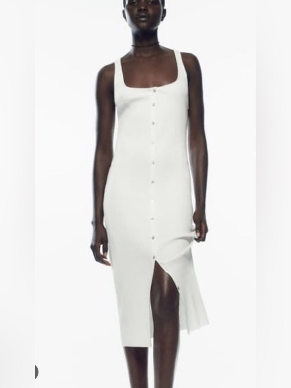 NWOT Zara Ribbed Button Dress